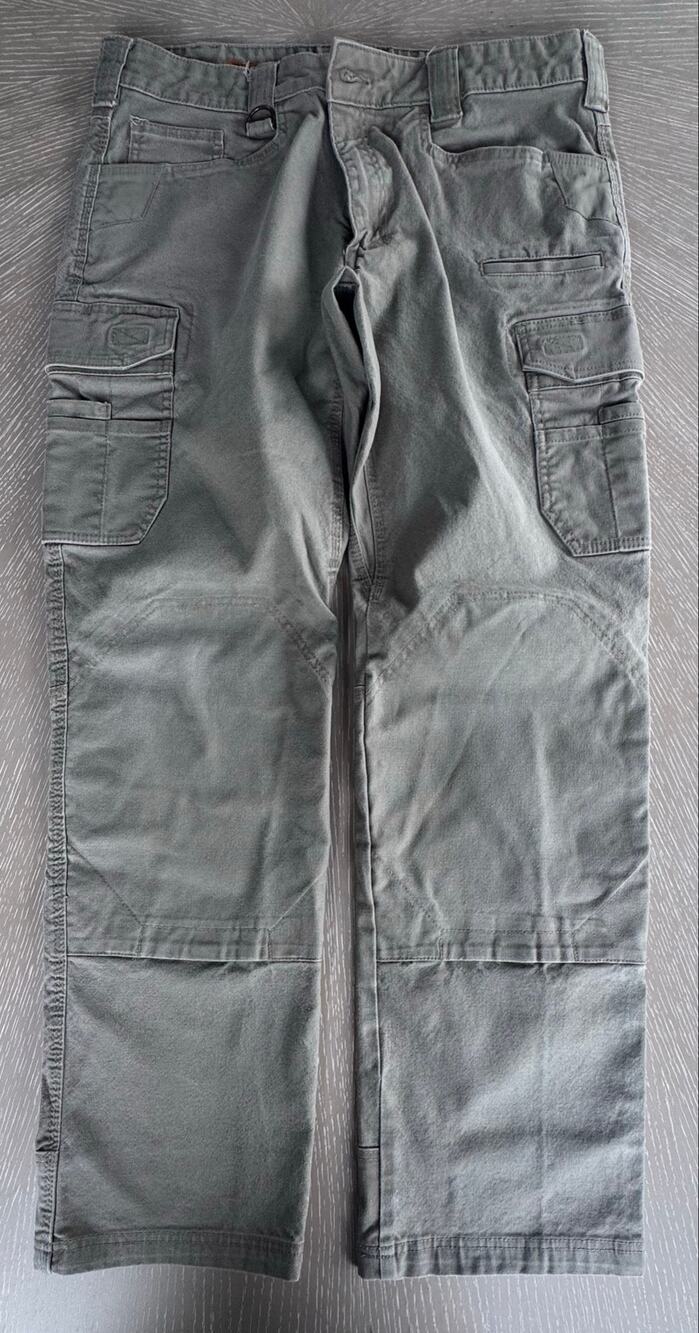 Noble Outfitters Mens Flex Canvas Work Cargo Pants 38x34 Tan Tactical Distressed